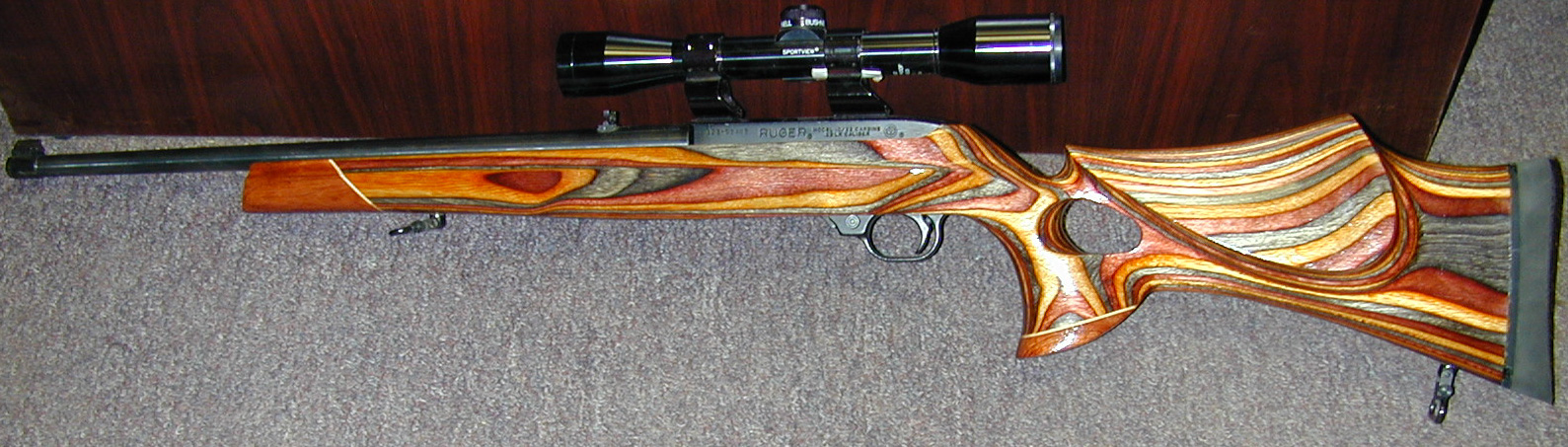 Wildcat Thumbhole Style, Desert Sunset Laminate, 1" Pad, for a Ruger 1...